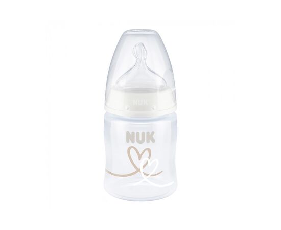 Бутылочка для кормления Nuk First Choice Plus Сердца 150 мл Бежевая (3952402)