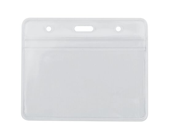 Бейдж Optima горизонтальный замок zip lock PVC, 108х70 мм (O45611)
