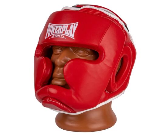 Боксерский шлем PowerPlay 3100 PU Червоний M (PP_3100_M_Red), изображение 2 Боксерский шлем PowerPlay 3100 PU Червоний M (PP_3100_M_Red), изображение 2