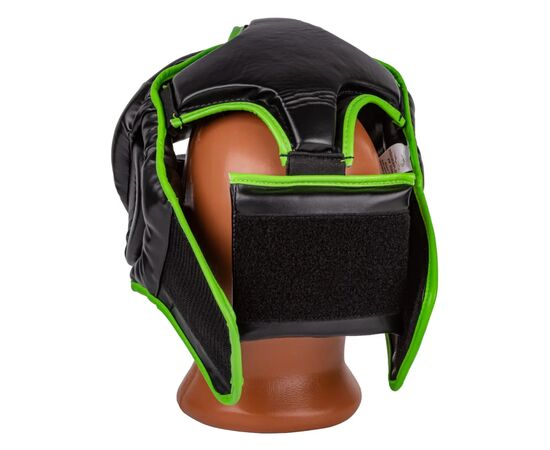 Боксерский шлем PowerPlay 3100 PU Чорно-зелений M (PP_3100_M_Black/Green), изображение 3