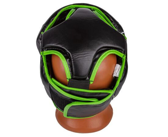 Боксерский шлем PowerPlay 3100 PU Чорно-зелений XL (PP_3100_XL_Black/Green), изображение 4