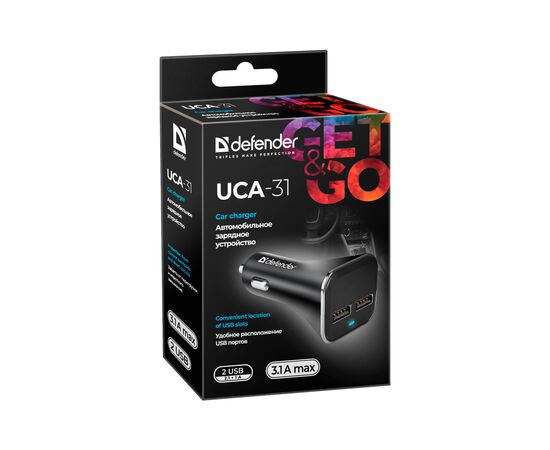 Зарядное устройство Defender 2xUSB 15W (2xUSB-A) UCA-31 5V/3.1A (83597), изображение 2 Зарядное устройство Defender 2xUSB 15W (2xUSB-A) UCA-31 5V/3.1A (83597), изображение 2