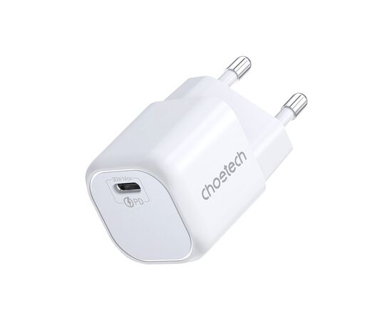 Зарядний пристрій Choetech 1хUSB-C 30W PD QC3.0 PD5007 white (PD5007-EU-WH)