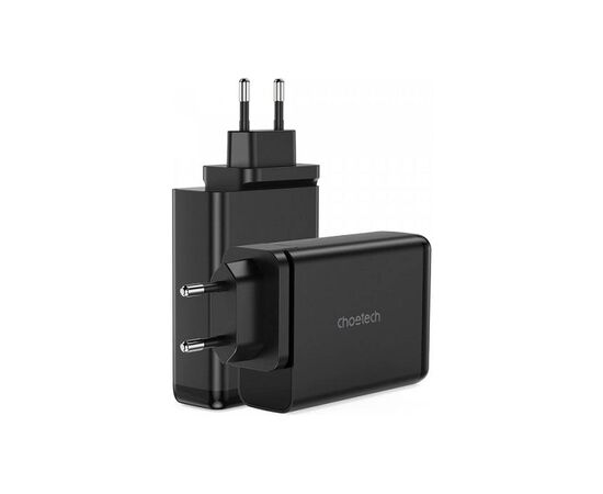 Зарядное устройство Choetech 4xUSB 140W GaN (2хUSB-C+2хUSB-A) black (PD6005-EU-BK), изображение 2 Зарядное устройство Choetech 4xUSB 140W GaN (2хUSB-C+2хUSB-A) black (PD6005-EU-BK), изображение 2