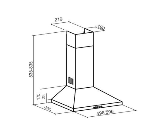 Вытяжка кухонная GRANADO Burgos 1603-700 black (GCH726311), изображение 7