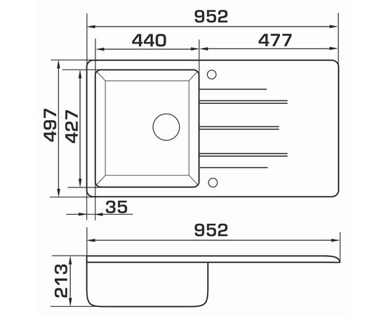 Мойка кухонная GRANADO MORA gris, изображение 7 Мойка кухонная GRANADO MORA gris, изображение 7