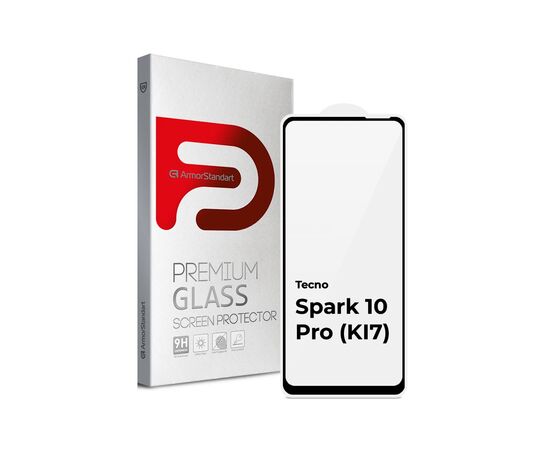 Стекло защитное Armorstandart Full Glue Tecno Spark 10 Pro (KI7) Black (ARM67798)