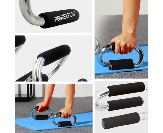 Упоры для отжиманий PowerPlay 4318 металеві S-подібні (PP_4318), изображение 8 Упоры для отжиманий PowerPlay 4318 металеві S-подібні (PP_4318), изображение 8