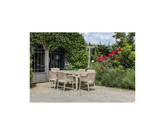 Стіл садовий Tilia Osaka 90x150 см з зовнішнім склом кавовий, ніжки пластикові (10059), зображення 4 Стіл садовий Tilia Osaka 90x150 см з зовнішнім склом кавовий, ніжки пластикові (10059), зображення 4