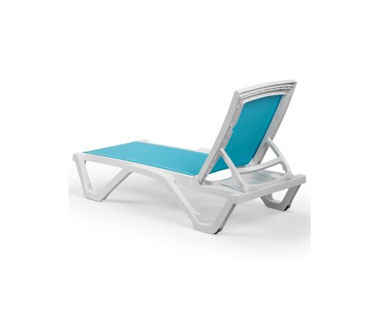 Шезлонг Tilia Mare біла слонова кістка сітка бірюзовий (9560), зображення 2 Шезлонг Tilia Mare біла слонова кістка сітка бірюзовий (9560), зображення 2