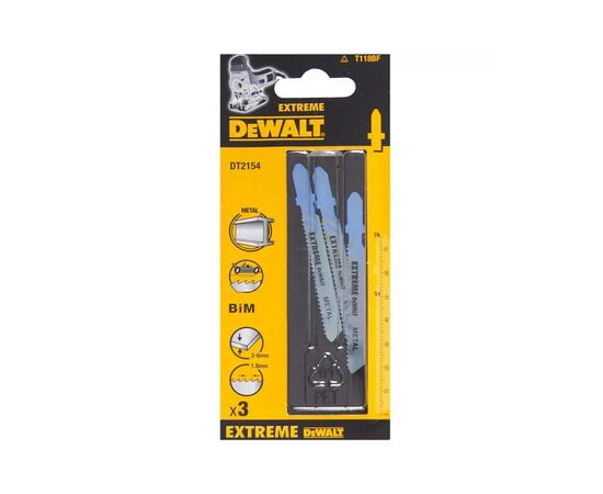 Полотно DeWALT для металла, быстрый, L=76, WL=51, 1.8 мм, макс. глубина реза - 6 мм, 3 шт (DT2154)