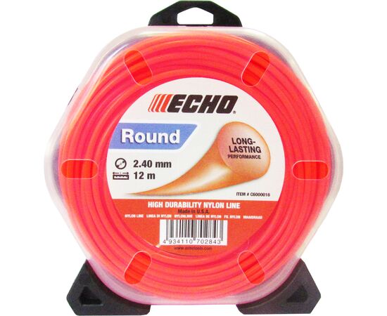 Жилка косильна ECHO d-2,4мм 12м кругла (С6000016/102142953)