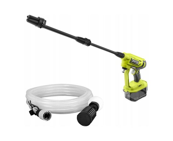 Мойка высокого давления Ryobi низкого давления RY18PW22A-0, 18В ONE+, 22бар, 182 л/час. (без АКБ и ЗП) (5133004570), изображение 2 Мойка высокого давления Ryobi низкого давления RY18PW22A-0, 18В ONE+, 22бар, 182 л/час. (без АКБ и ЗП) (5133004570), изображение 2