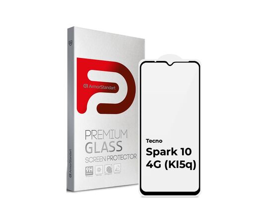 Стекло защитное Armorstandart Full Glue Tecno Spark 10 4G (KI5q) Black (ARM67797)