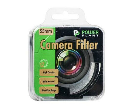 Світлофільтр PowerPlant UV 55 мм (UVF55), зображення 3 Світлофільтр PowerPlant UV 55 мм (UVF55), зображення 3