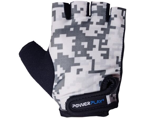 Велорукавиці PowerPlay 5454 Камуфляж Сірі XS (5454_XS_Grey), зображення 2 Велорукавиці PowerPlay 5454 Камуфляж Сірі XS (5454_XS_Grey), зображення 2