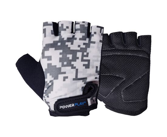 Велорукавиці PowerPlay 5454 Камуфляж Сірі XS (5454_XS_Grey)