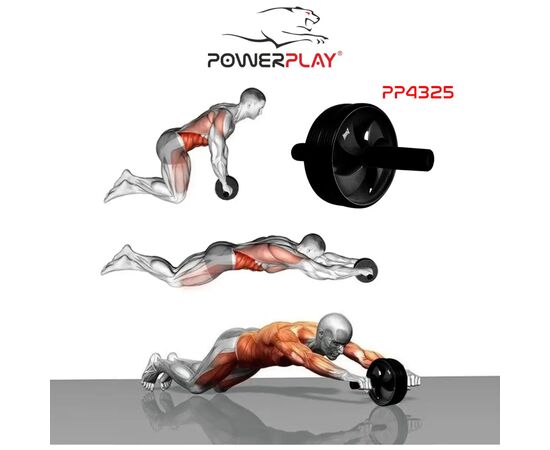Ролик для пресса PowerPlay 4325 AB Sculpt d17.5см Black (PP_4325), изображение 5 Ролик для пресса PowerPlay 4325 AB Sculpt d17.5см Black (PP_4325), изображение 5