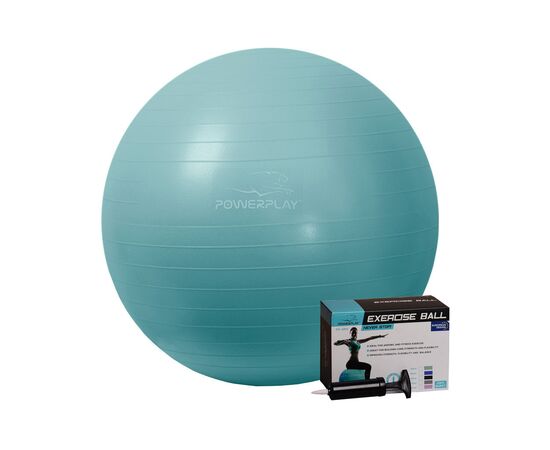 Мяч для фитнеса PowerPlay 4001 75см Зелений + помпа (PP_4001_75_Green)