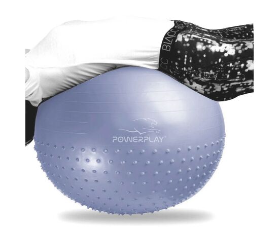 Мяч для фитнеса PowerPlay 4003 75см Блакитний + помпа (PP_4003_75_Sky_Blue), изображение 3 Мяч для фитнеса PowerPlay 4003 75см Блакитний + помпа (PP_4003_75_Sky_Blue), изображение 3