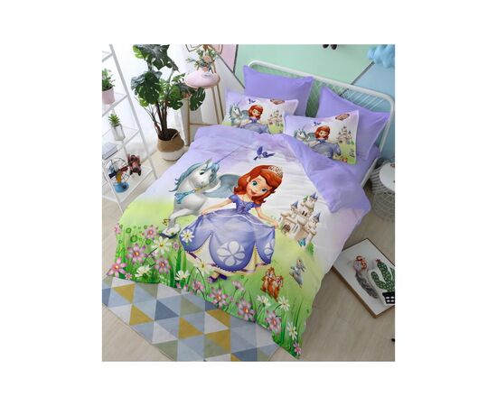 Постельное белье ШЕМ Royal Satin Фиолетовая принцесса подростковый 150 х 215 (1,5 RS Kids_фіолетова принцеса)
