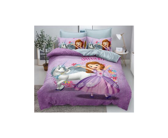 Постельное белье ШЕМ Royal Satin Розовая принцесса подростковый 150 х 215 (1,5 RS Kids_рожева принцеса)