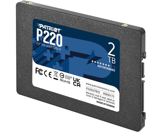 Накопитель SSD 2.5" 2TB P220 Patriot (P220S2TB25), изображение 2 Накопитель SSD 2.5" 2TB P220 Patriot (P220S2TB25), изображение 2