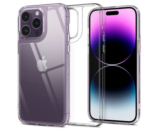 Чехол для мобильного телефона Spigen Apple iPhone 14 Pro Max Quartz Hybrid, Crystal Clear (ACS04830), изображение 2 Чехол для мобильного телефона Spigen Apple iPhone 14 Pro Max Quartz Hybrid, Crystal Clear (ACS04830), изображение 2