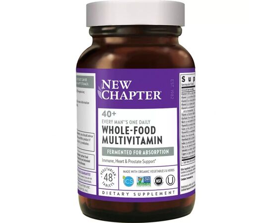 Мультивітамін New Chapter Щоденні Мультівітаміни для Чоловіків 40+, Every Man's, 48 та (NCR-00370)