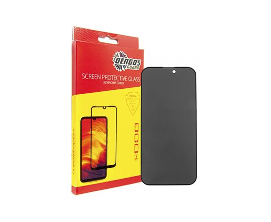Стекло защитное Dengos Full Glue Privacy iPhone 14 Pro Max (black) (TGFGP-32)