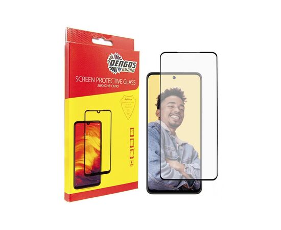 Стекло защитное Dengos Full Glue Realme C55 (black) (TGFG-283)