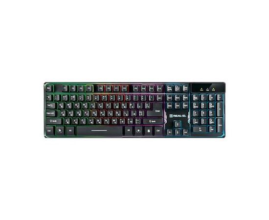 Клавиатура REAL-EL 8700 Gaming Backlit, black