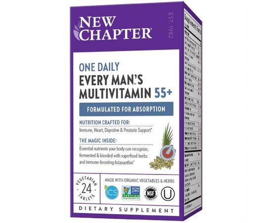 Мультивитамин New Chapter Ежедневные Мультивитамины для Мужчин 55+, Every Man's One Da (NC0126)