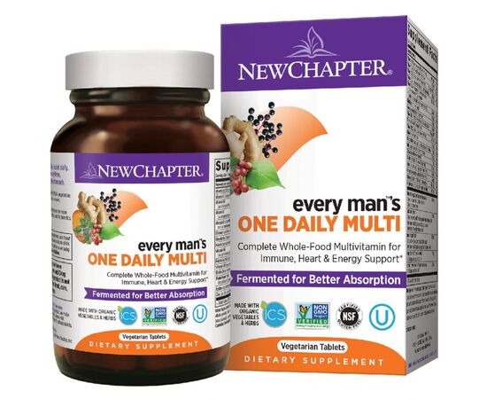 Мультивітамін New Chapter Щоденні Мультівітаміни для Чоловіків, Every Man, 48 Таблет (NCR-00327)