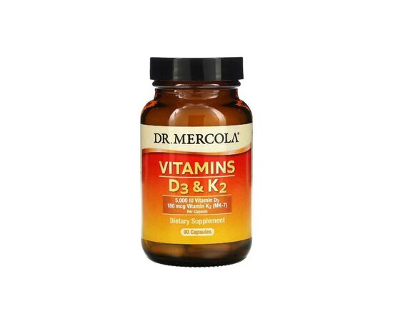 Вітамін Dr. Mercola Вітаміни D3 і K2, 5000 МО, 90 капсул (MCL-01996)