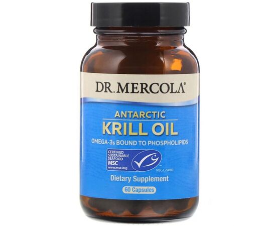 Жирные кислоты Dr. Mercola Жир антарктического криля, Antarctic Krill Oil, 60 капсул (MCL-01026)