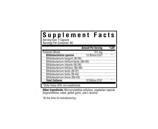 Пробіотики Seeking Health Пробіотики, 12 мільярдів КУО, ProBiota Bifido, 60 вегетаріанськ (SKH52102), зображення 2