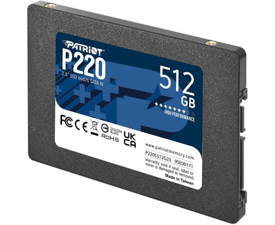 Накопитель SSD 2.5" 512GB Patriot (P220S512G25), изображение 3 Накопитель SSD 2.5" 512GB Patriot (P220S512G25), изображение 3