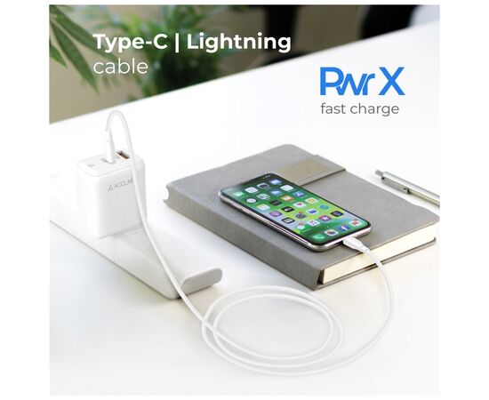 Дата кабель USB-C to Lightning 1.2m PwrX 30W ACCLAB (1283126559556), изображение 5 Дата кабель USB-C to Lightning 1.2m PwrX 30W ACCLAB (1283126559556), изображение 5