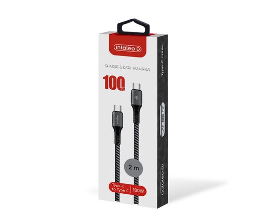 Дата кабель USB-C to USB-C 2.0m CBGPD100WTT2 100W Intaleo (1283126559570), зображення 2 Дата кабель USB-C to USB-C 2.0m CBGPD100WTT2 100W Intaleo (1283126559570), зображення 2
