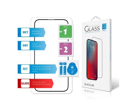 Стекло защитное ACCLAB Full Glue ESD Apple iPhone 14 Pro Max (1283126542060), изображение 6 Стекло защитное ACCLAB Full Glue ESD Apple iPhone 14 Pro Max (1283126542060), изображение 6