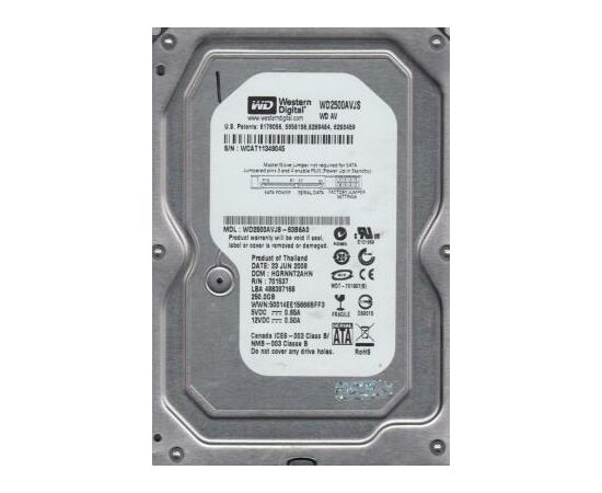 Жесткий диск 3.5"  250Gb WD (WD2500AVJS)