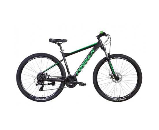 Велосипед Formula 27,5" F-1 DD рама-19" 2021 Black/Green (OPS-FR-27.5-092)