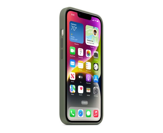 Чохол до мобільного телефона Apple iPhone 14 Silicone Case with MagSafe - Olive,Model A2910 (MQU83ZE/A), зображення 3 Чохол до мобільного телефона Apple iPhone 14 Silicone Case with MagSafe - Olive,Model A2910 (MQU83ZE/A), зображення 3