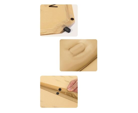 Туристический коврик Naturehike CNH22DZ013 двомісний з подушкою 30 мм Yellow (6975641889601), изображение 6