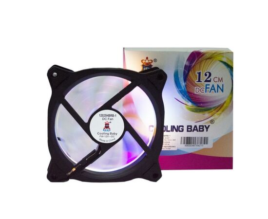 Кулер до корпусу Cooling Baby RAINBOW 1 (12025HBRB-1), зображення 4 Кулер до корпусу Cooling Baby RAINBOW 1 (12025HBRB-1), зображення 4