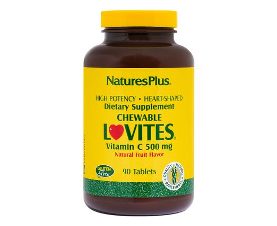 Витамин Natures Plus Витамин C, Vitamin C Lovites, 500 мг, Nature's Plus, 90 жева (NTP2447)