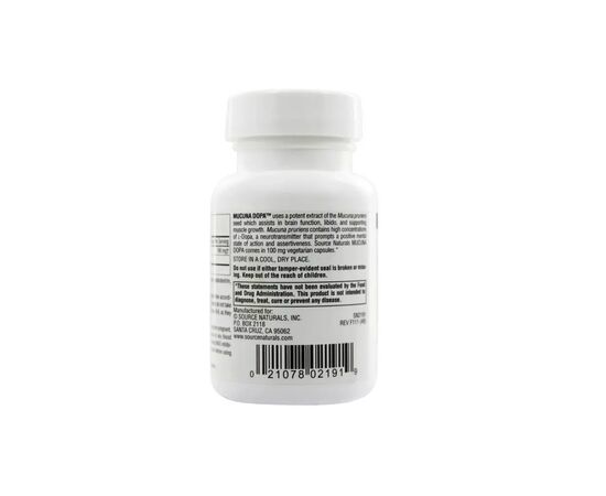 Травы Source Naturals Мукуна Жгучая, Mucuna Dopa, 60 капсул (SN2191), изображение 2 Травы Source Naturals Мукуна Жгучая, Mucuna Dopa, 60 капсул (SN2191), изображение 2