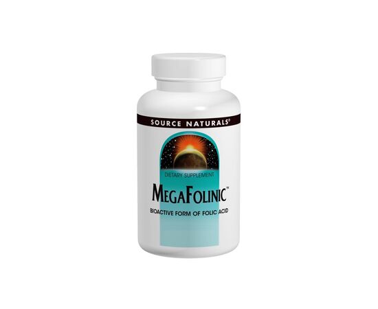 Витамин Source Naturals Биоактивная Форма Фолиевой Кислоты (В9) 800мкг, MegaFolinic, (SN2027)