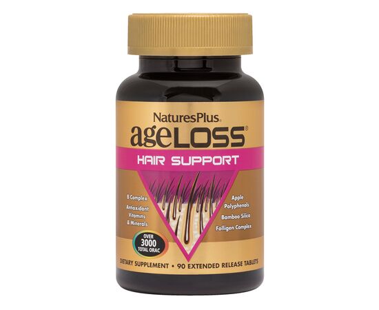 Витаминно-минеральный комплекс Natures Plus Комплекс для волос AgeLoss, Hair Support, Nature's Plus, 90 (NTP8015)